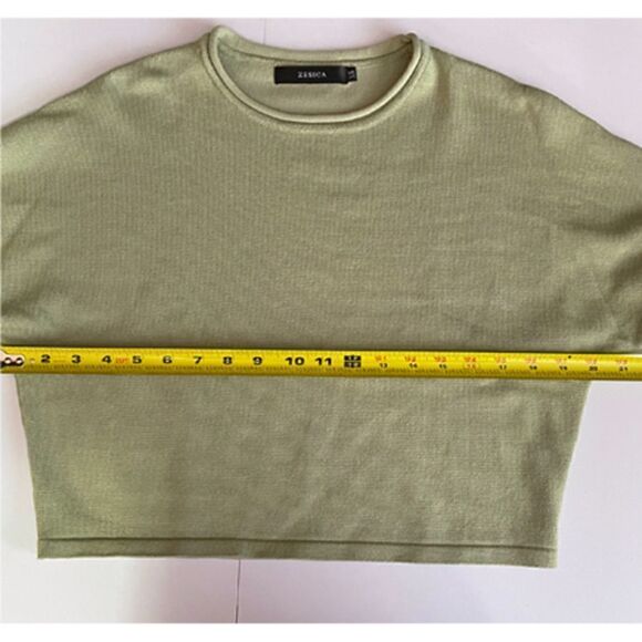 Zesica Sage Green Knit Shorts & Crop Top Set Size XS - Picture 8 of 12